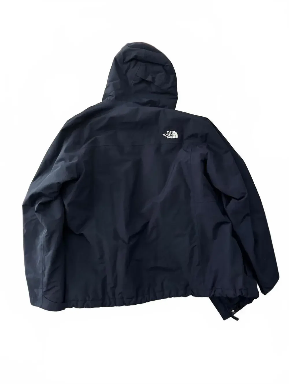 The North Face Men's Jacket L Large Navy blue Hooded Rain Waterproof Shell Coat